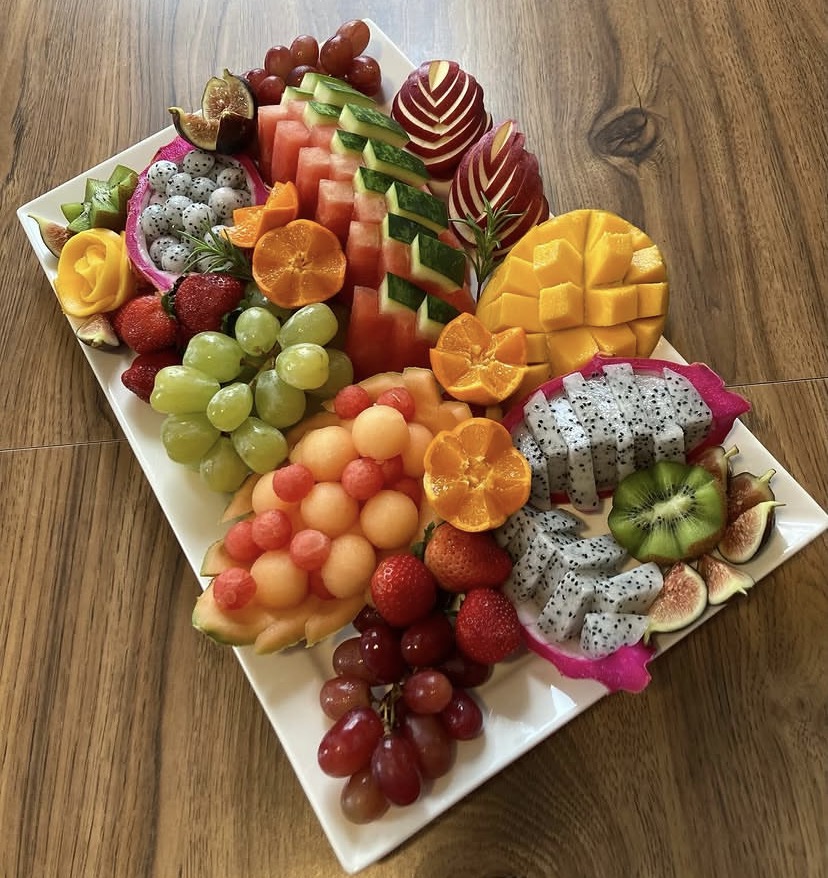Artistic fruit platter curation